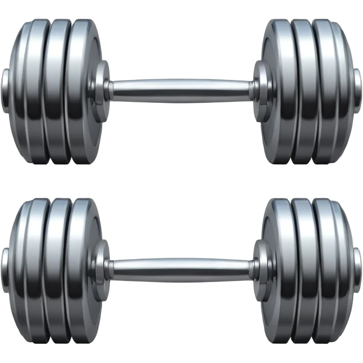 dumbbell with a slim waist outline emoji