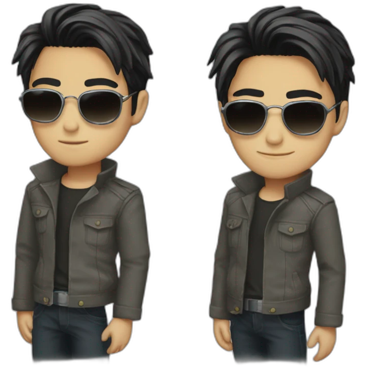 Levi Ackerman with sunglasses emoji