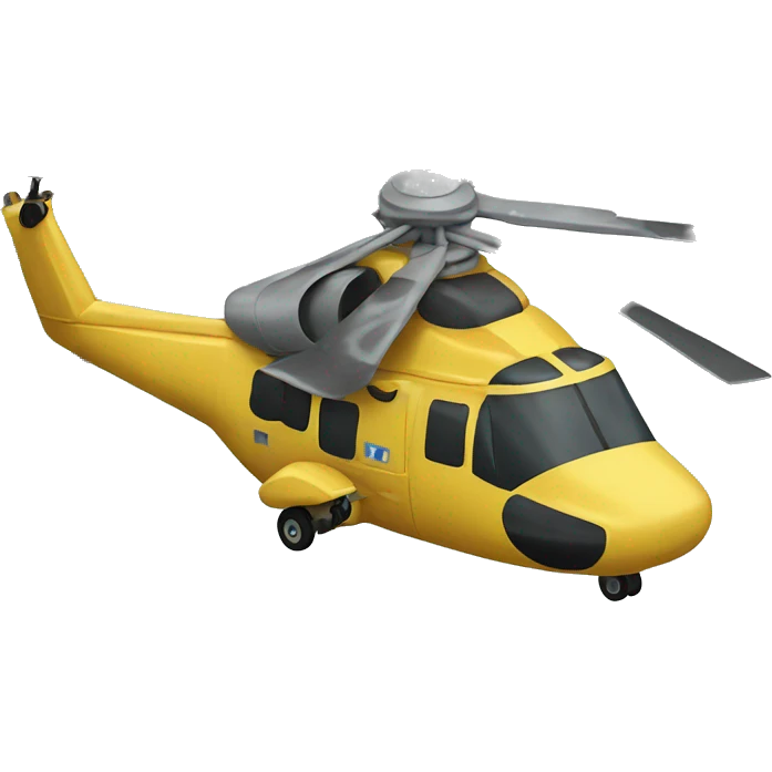 Helicopter  in runway  emoji