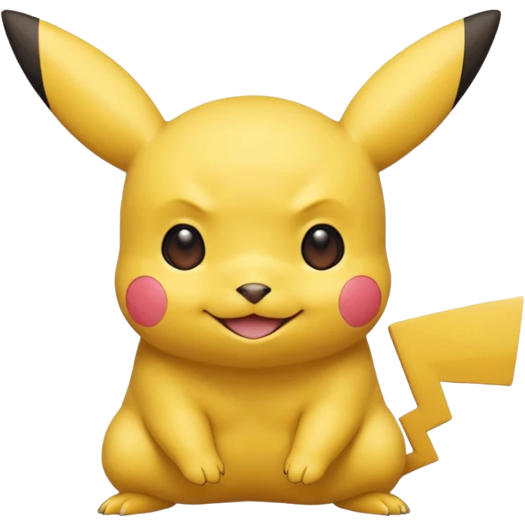 Ash’s Pikachu (hairless) smiling emoji