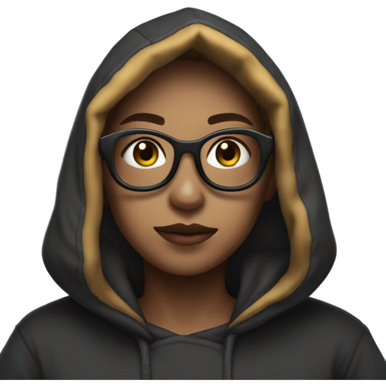 Sabrina wearing a sleep token hoodie emoji