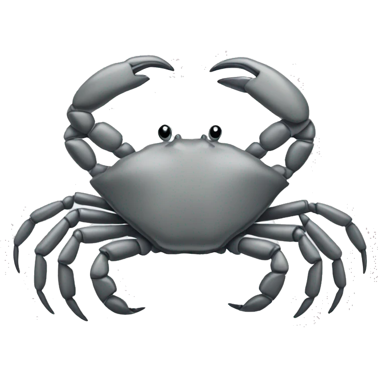 Grey cancer crab symbol  emoji