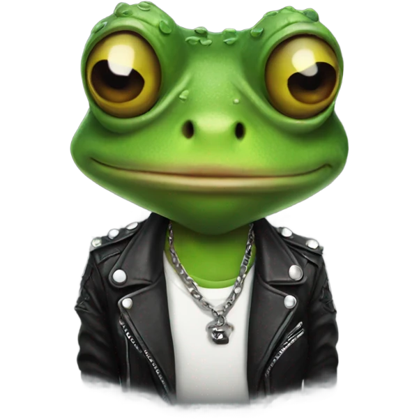 Punk frog emoji