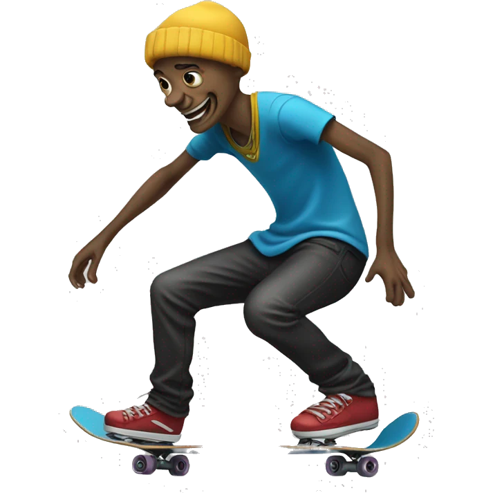 Skateur squelette emoji