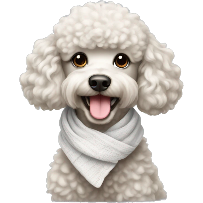 poodle with white scarf emoji
