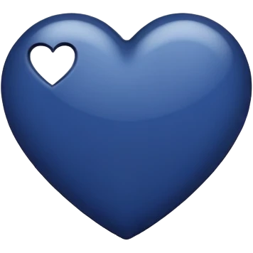 Navy blue heart emoji