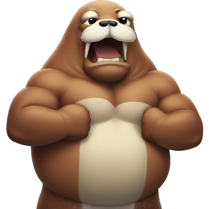 Walrus flexing muscles  emoji