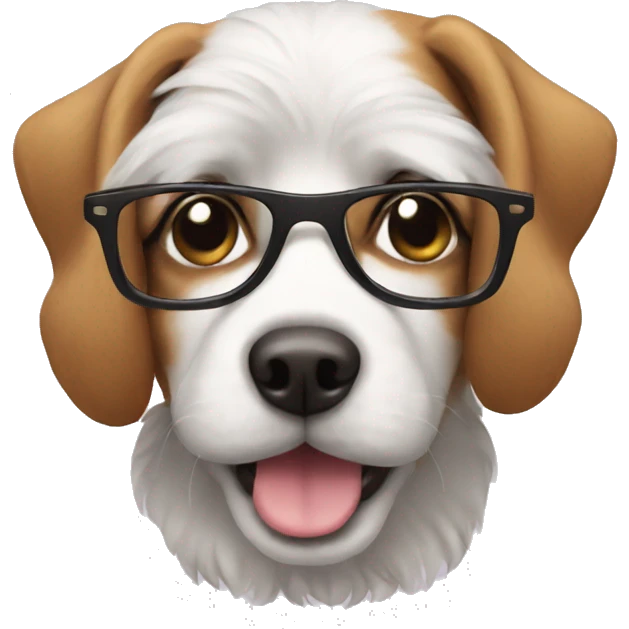 dog with glasses emoji