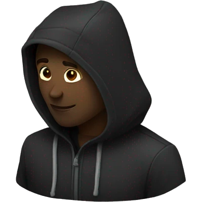 Homme Noire avec une cagoule nocta emoji