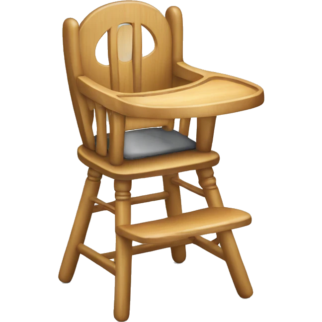 Baby high chair oak emoji