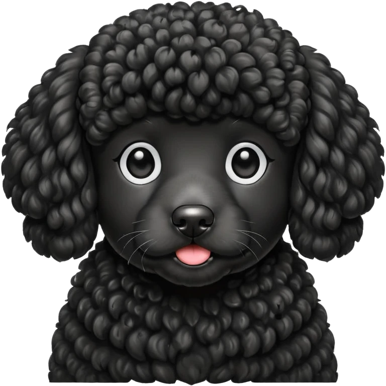 Large black poodle emoji