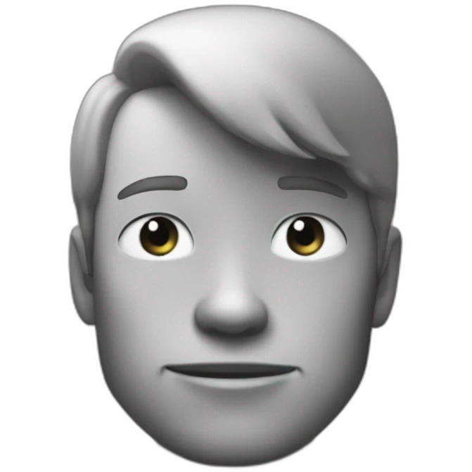 Giga Chad from profile meme black and white emoji