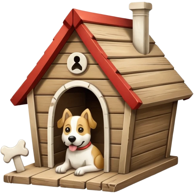Doghouse with bone sign emoji