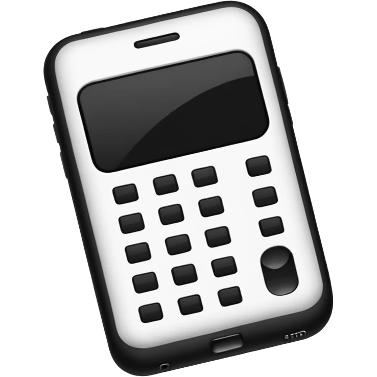 telefóno movil viejo sin emoji simple minimalista no tan viejo y sin color mas simple emoji