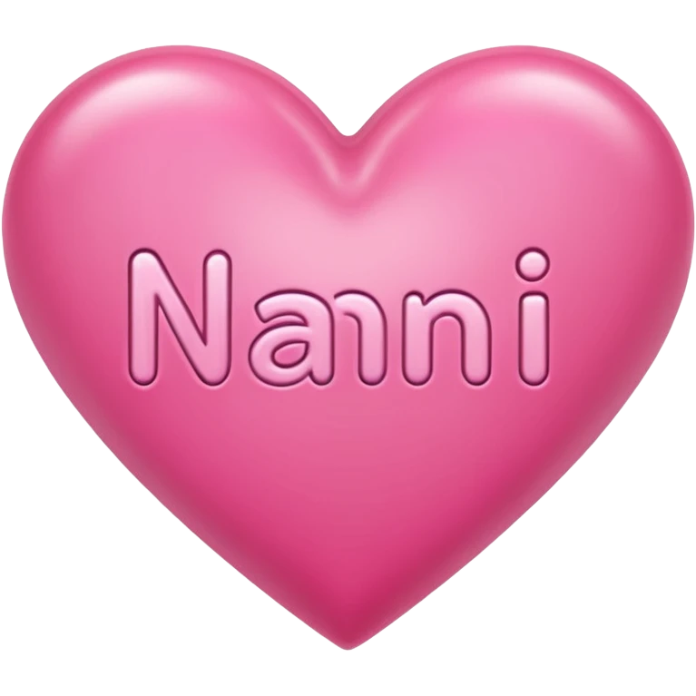 The word Nani in a pink heart emoji
