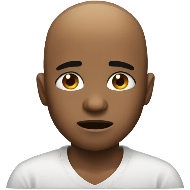 Crying bald black man  emoji