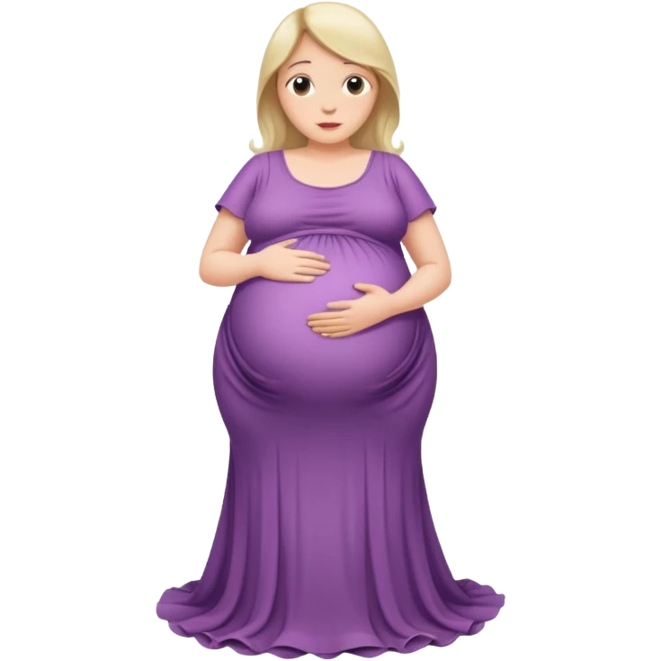 heavily pregnant woman with very very large overdue  belly emoji