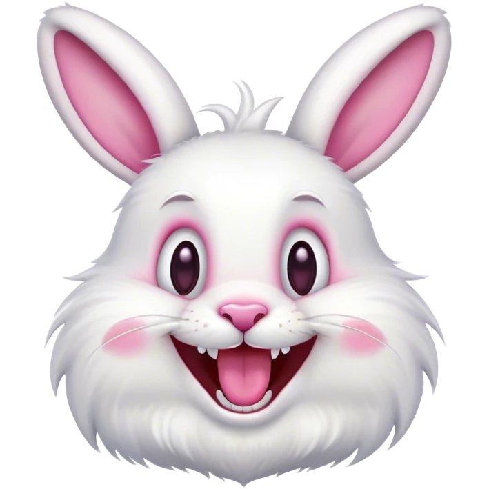 Crazy laughing bunny emoji