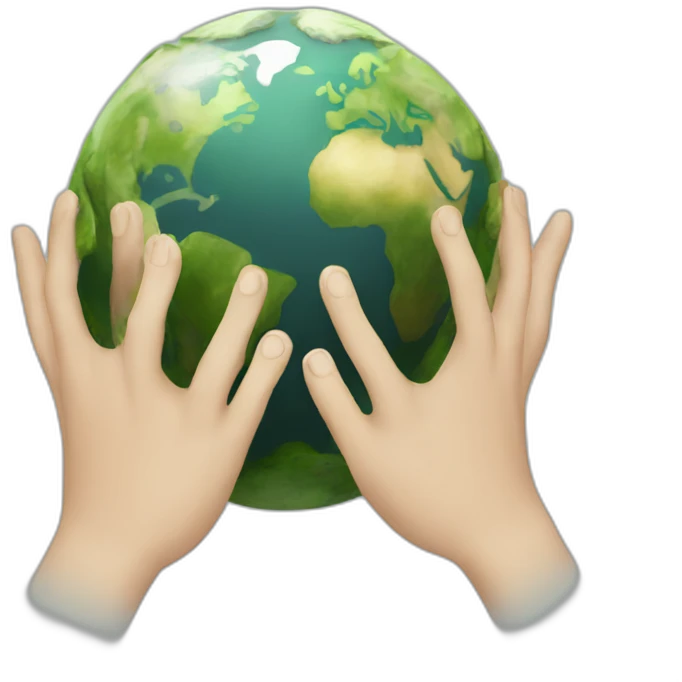 earth helded by two hands emoji