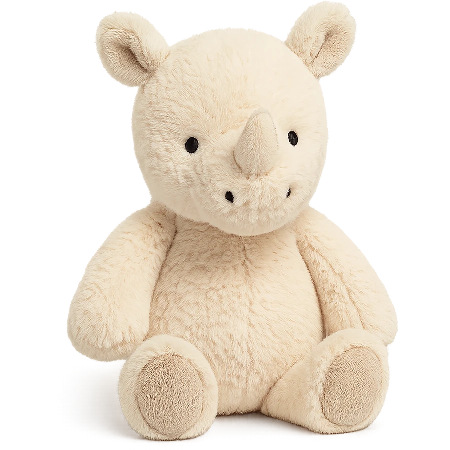jellycat stuffed plush baby white rhinoceros emoji