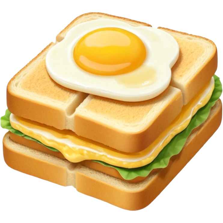 japanese mushy egg sandwich on stick bread emoji