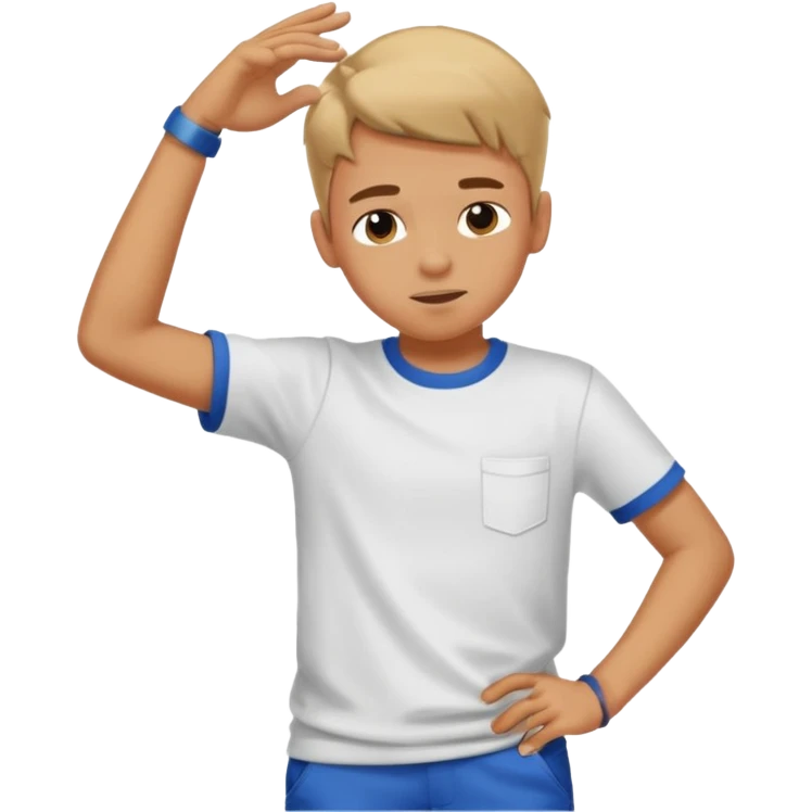 A boy dabing  emoji