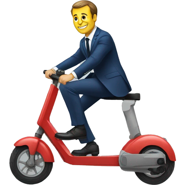macron sur une trottinette emoji