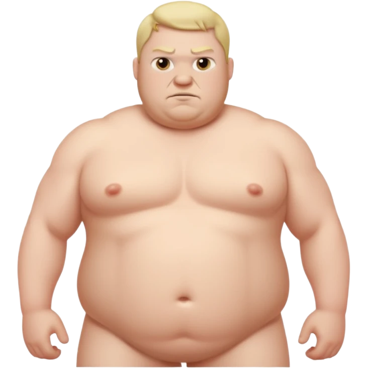 fat naked man emoji