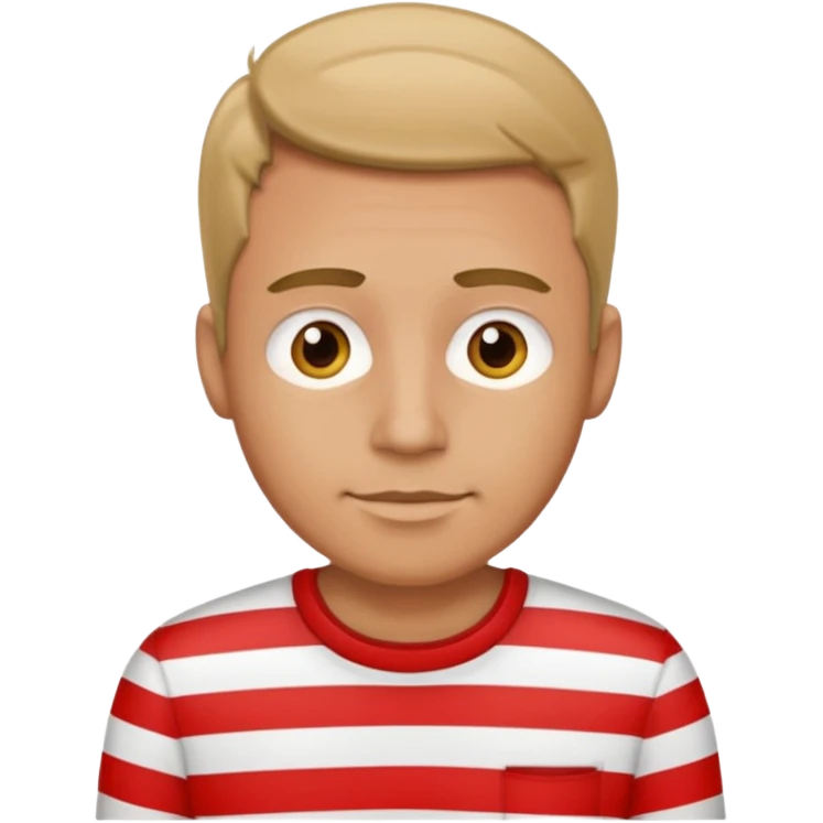 Men with Shirt red Striped  emoji