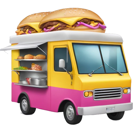 Tracked instead of wheeled, Barbie’s food truck  emoji