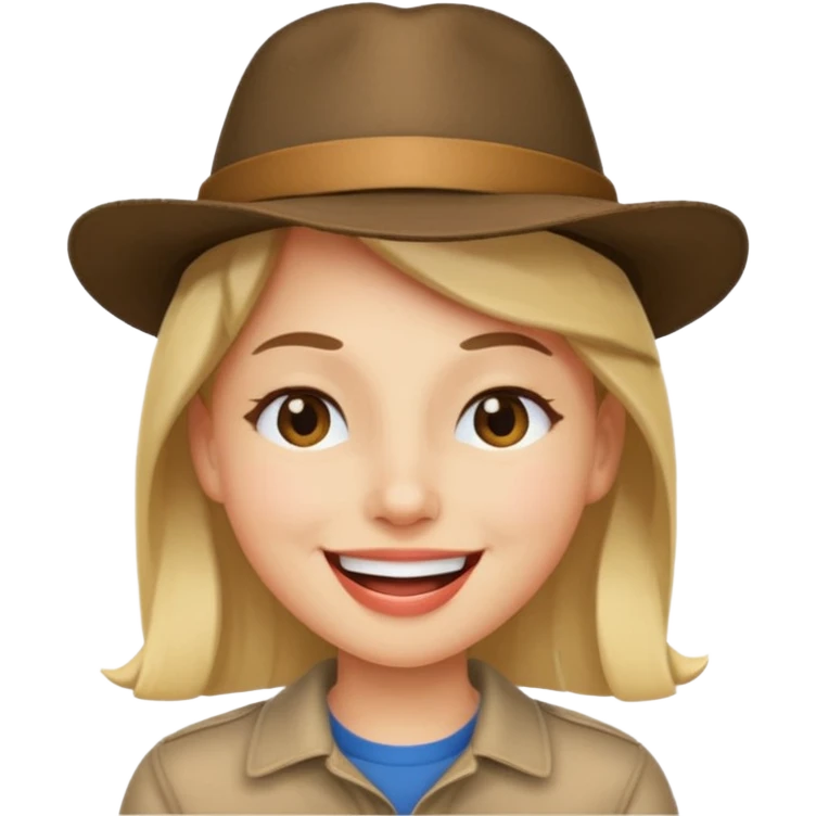 Şapkalı göz kırpma emoji