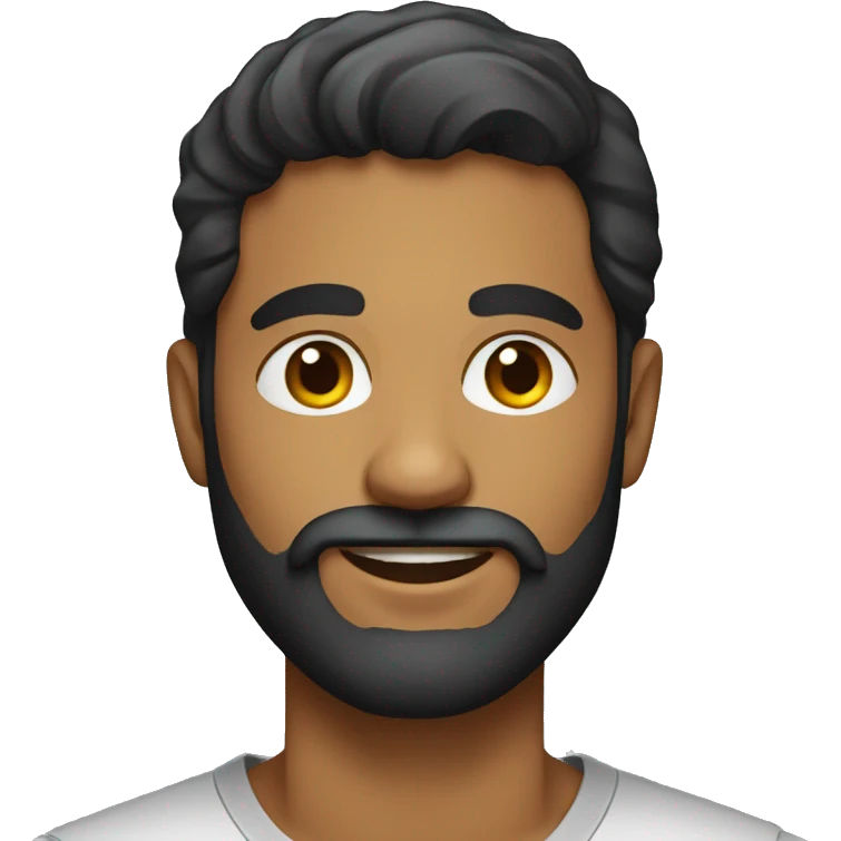 man with a beard in his 20's sri lankan emoji