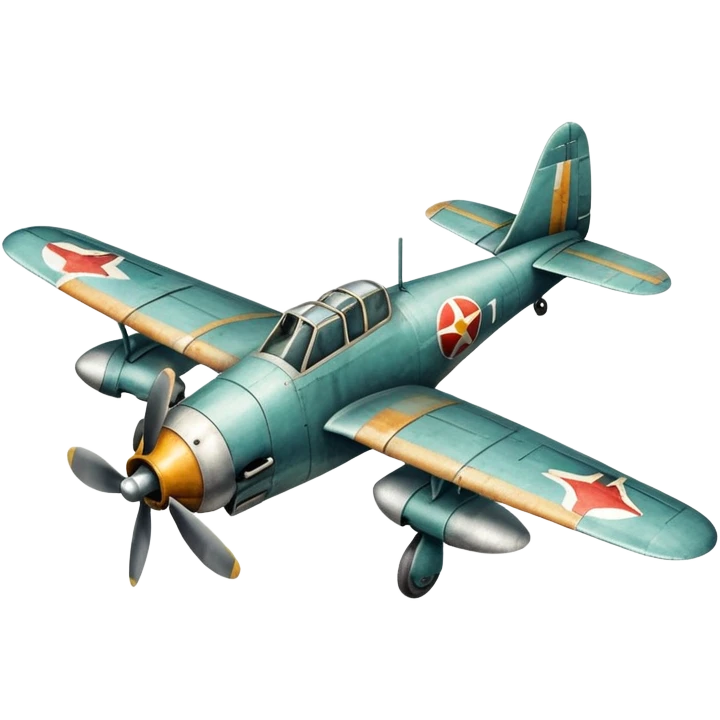 vintage propeller fighter plane emoji