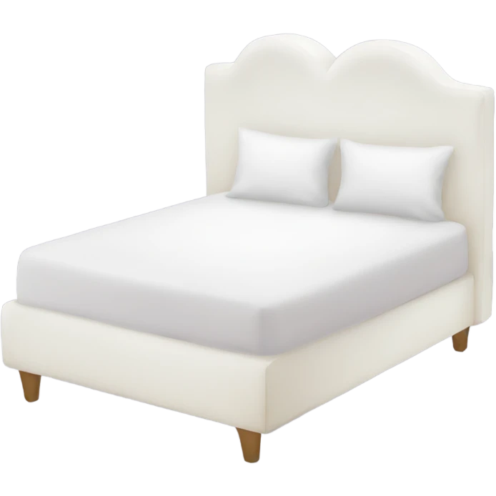 White ombre heart shaped bed  emoji