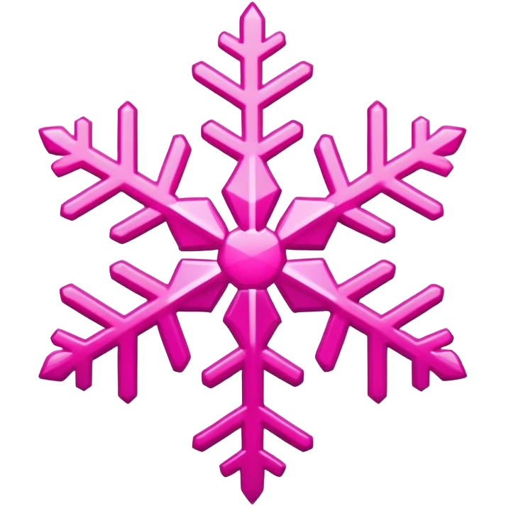 Pink snowflake emoji