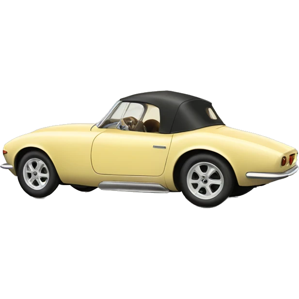 Light yellow vintage sports car emoji