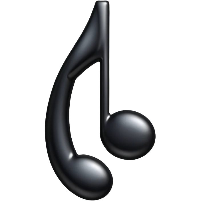 black music note emoji