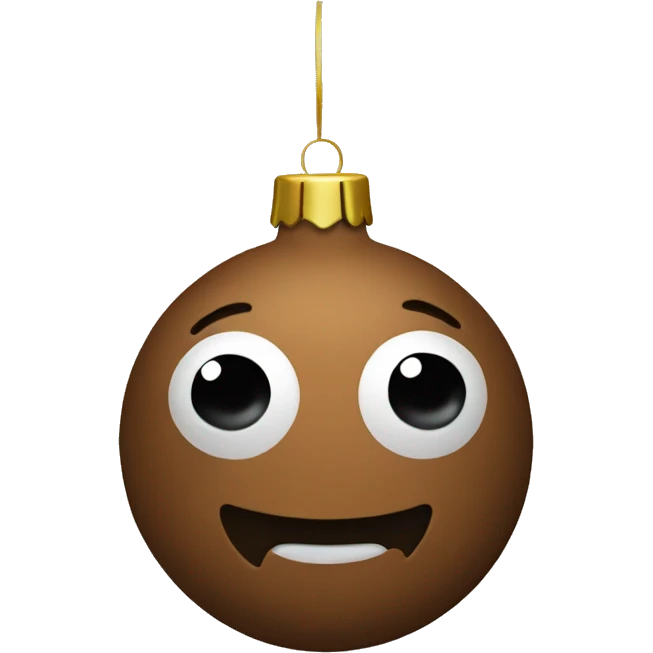 brown christmas ornaments on tree emoji