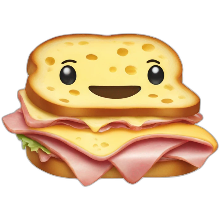 ham and cheese sandwich with a bikini emoji