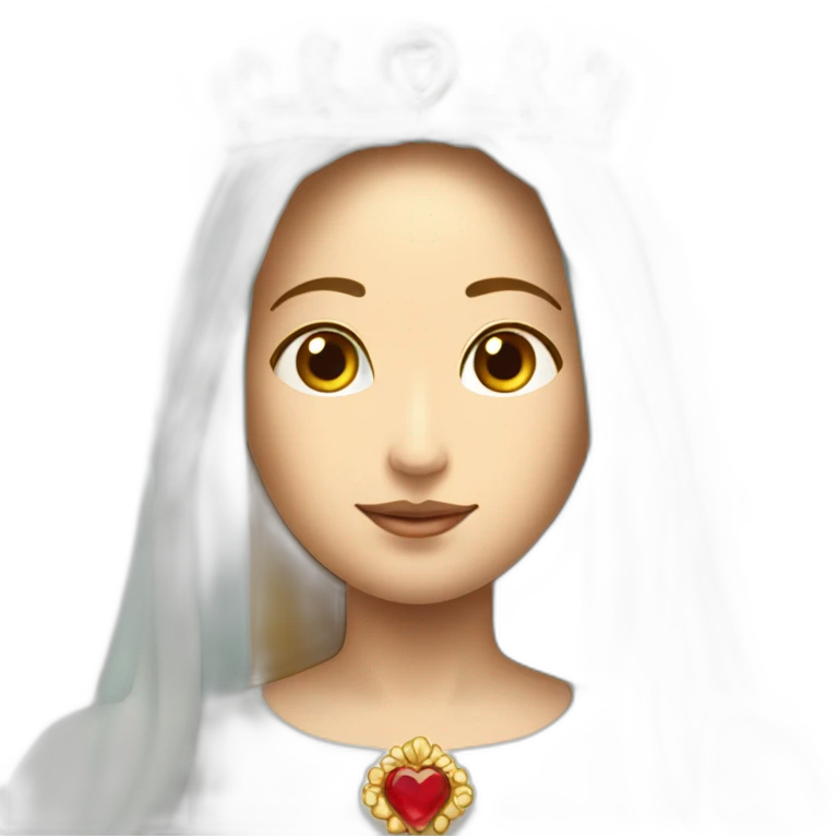 blessed Virgin Mary with crown emoji