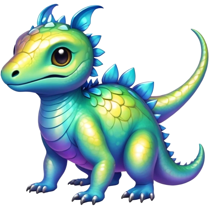 Exotic shiny rare epic cute Vernid-creature, full body, with random markings emoji