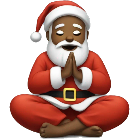 Santa meditating emoji