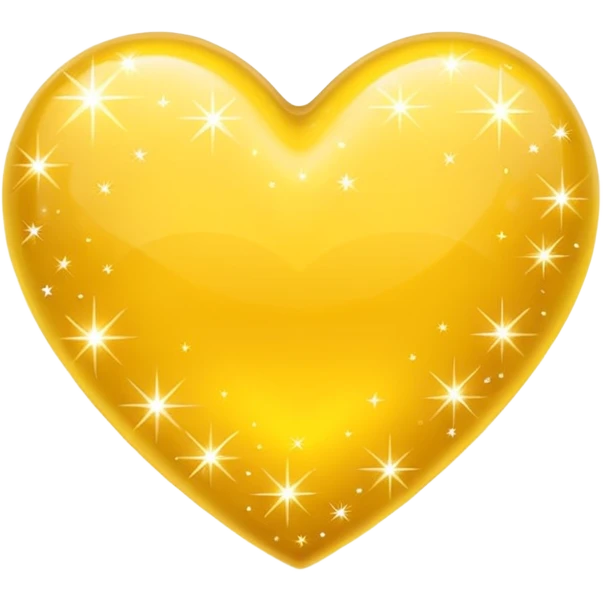 Yellow heart with sparkles emoji
