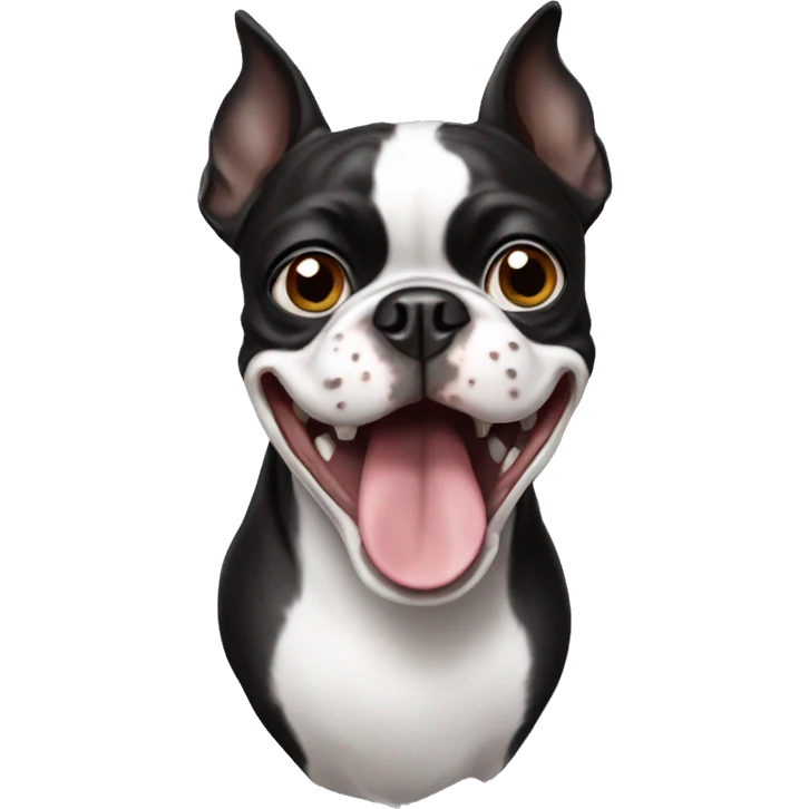 crazy boston terrier emoji
