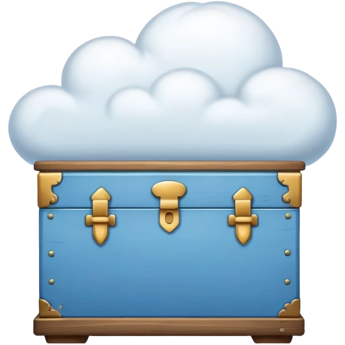 cloud top the blue chest emoji