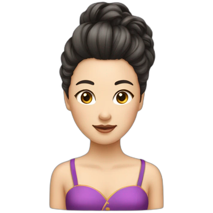 Chinois cheveux mal coiffé emoji