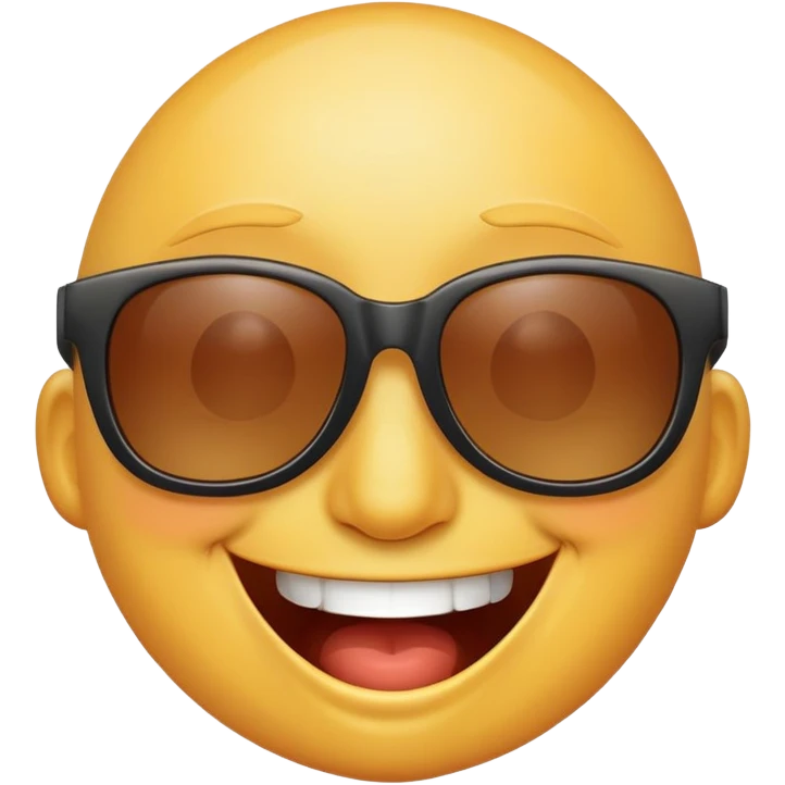 laughing face with sunglasses falling off emoji