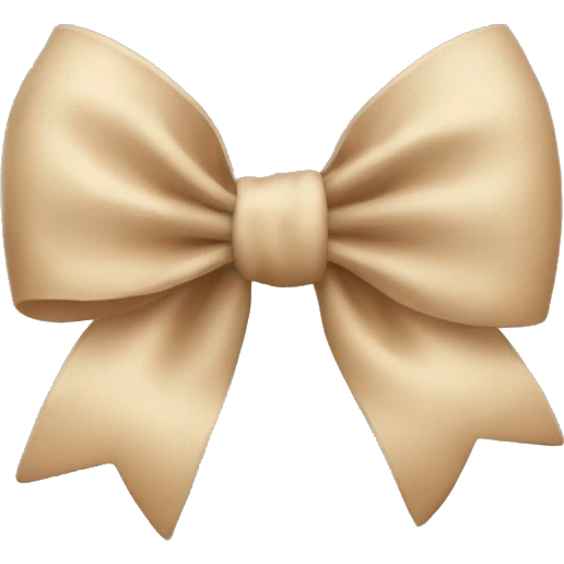 Beige bow emoji