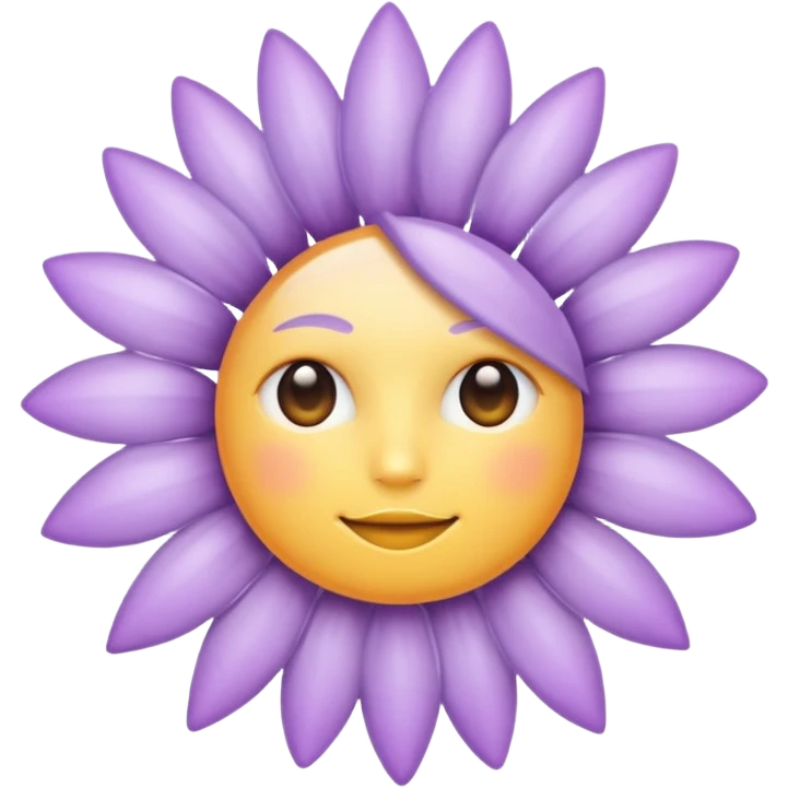 lilac sun emoji