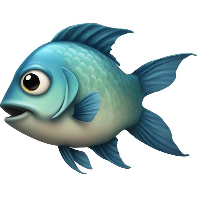 Fish with small head emoji